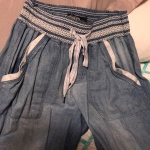 Cute cotton pants with denim look!